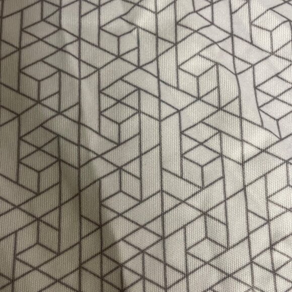 Collars & Co. Semi-Spread Collar Polo White Geometric Sz LG Short Sleeve - Picture 5 of 6